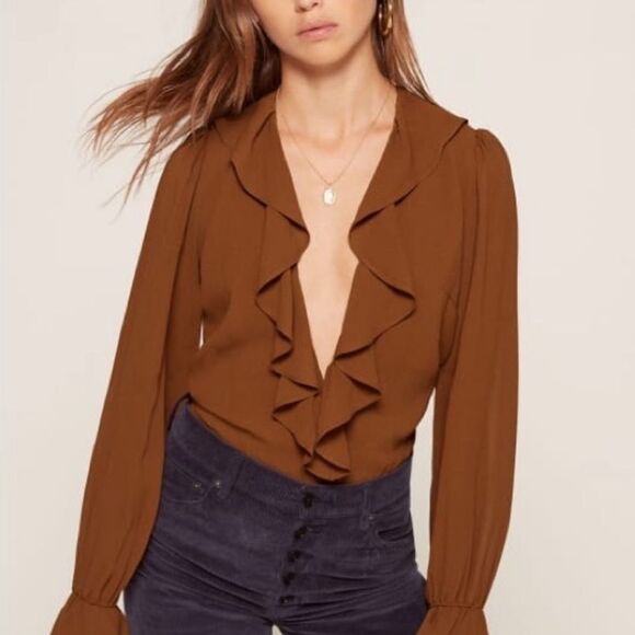 ✨ Reformation Brown Penny Bodysuit✨ - Picture 7 of 7